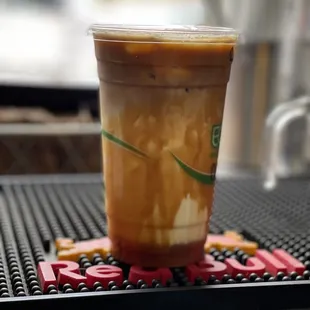 Caramel Macchiato. Swap it for their Caramel &amp; Crème Cold Brew for more of an ice coffee taste.