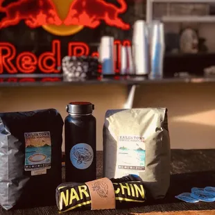 Locally Roasted Beans, &amp; Cool Merch. Try The RedBull Infusions.