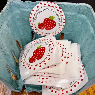 Strawberry stickers for kids