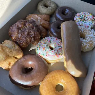 One dozen mixed donuts