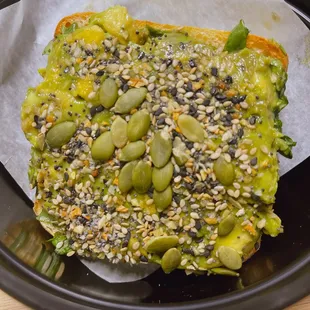 Obsessed with the Kale and Pesto Toast