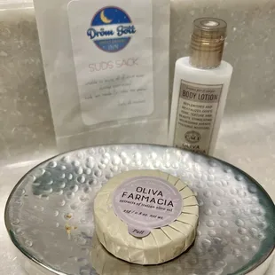 Toiletries in the bathroom