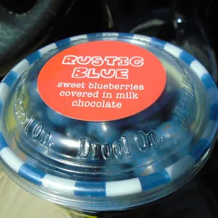 Rustic Blue chocolate covered blueberries - yum!