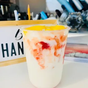 Strawberry Pudding Latte