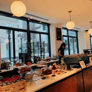 a man standing at the counter