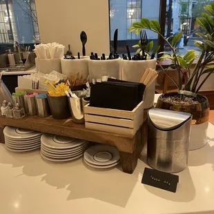 a variety of items on a counter