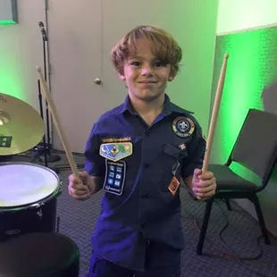 Drum lesson with Chip