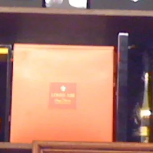 a wine bottle and a wine glass
