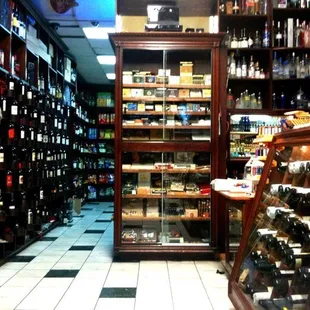 a view of a liquor store
