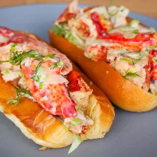 Lobster Rolls 
Succulent chunks of lobster, lovingly mixed with crunchy celery, zesty lemon, and a hint of fresh dill.