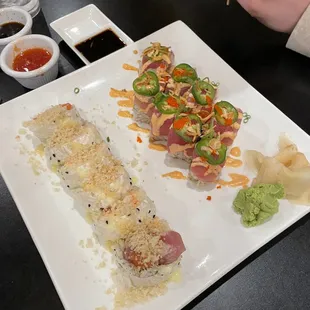 Saints roll and NOLA roll on the right