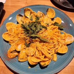 Salted Egg Clam Pasta