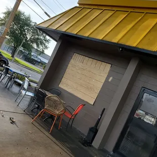 Giving them a little extra business since the break in.