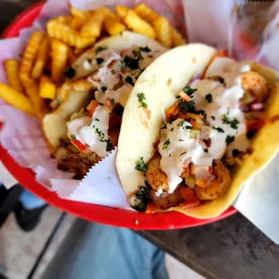 Shrimp &amp; Baja tacos