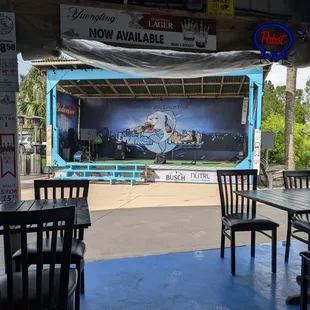 Stage for live music