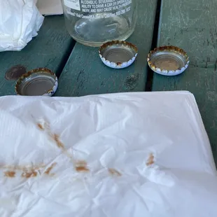 The crap on one beer bottle