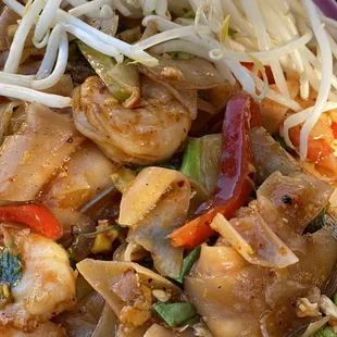 a plate of stir fried vegetables