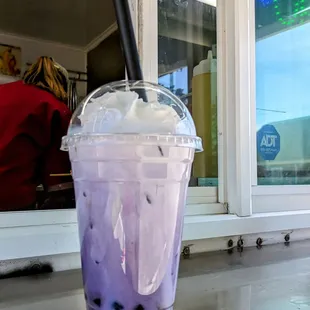 Taro Boba Tea - from their food truck at the Kingsland Homegrown Market
