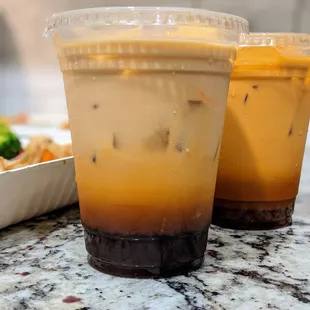 Homemade Thai iced tea. $2 each. What a deal. Can&apos;t beat it. Seriously.