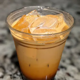 Homemade Thai ice tea. A bargain at $2.