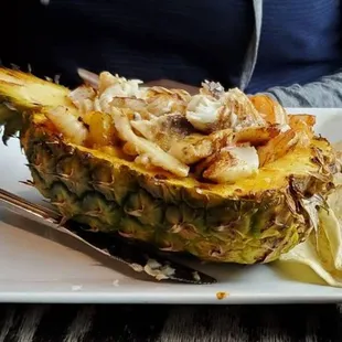 Under the Sea served in a pineapple.