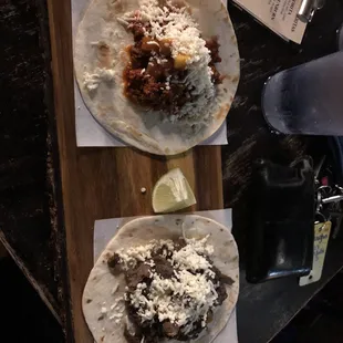 Chorizo and Bulgogi tacos