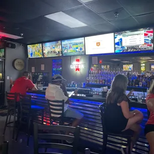 people sitting at a bar