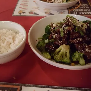 Japanese Teriyaki Steak (aka: beef with broccoli) overly salty and chewy. Would NOT recommend
