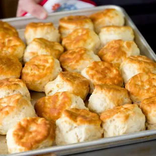a tray of biscuits
