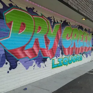graffiti on the side of a building