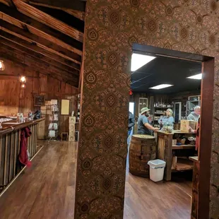 the interior of the shop