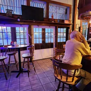 View from bar towards entrance