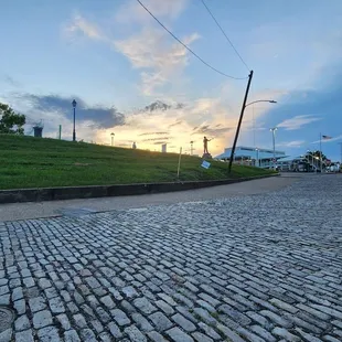 View from bar towards Mississippi River Levee