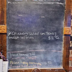 Chalkboard specials