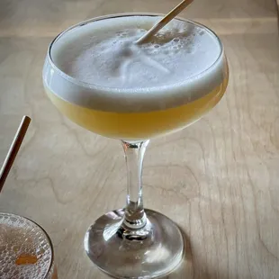 a drink in a coupe glass