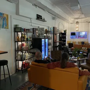 Sitting area by the bar.