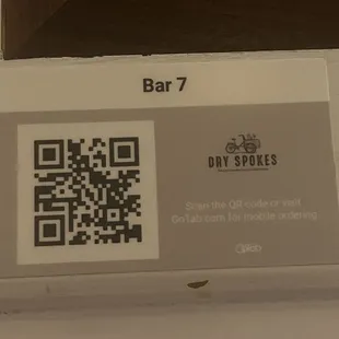 QR code to view the menu :)