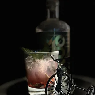Our Basil Pom Smash - fresh basil, craft grenadine, and Monday NA Gin