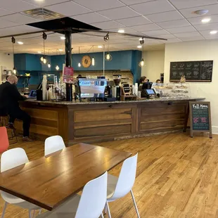 a man standing at the counter