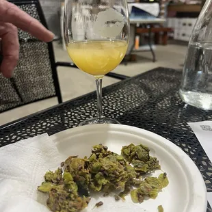 Spent grapes and fresh juice!