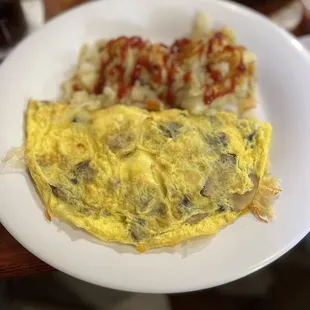 a plate of omelet