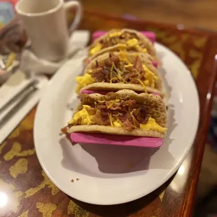 Breakfast Pancake tacos