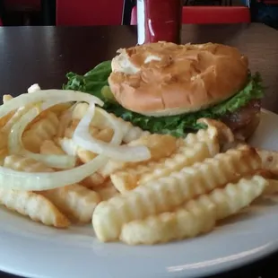 Beacon cheeseburger and fries