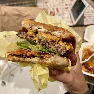 Huge Western burger- I barely finished the whole thing. Delicious!