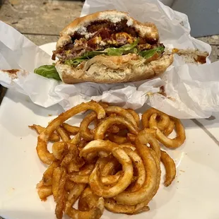 Western Cheeseburger and curly fries- my usual