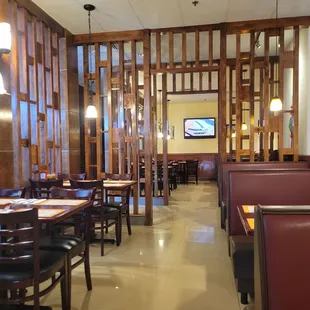 the dining area of a restaurant