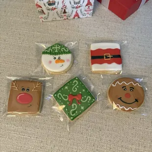 Christmas themed sugar cookies