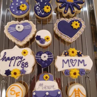  tray of decorated cookies