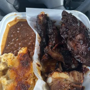 2 meat combos ribs and chicken