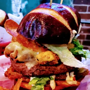 Amazing burger but frustrating to have to pay to get regular fries or be left with nasty chips